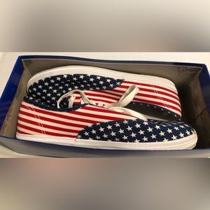 Red,White and blue Keds size 9. New in box.